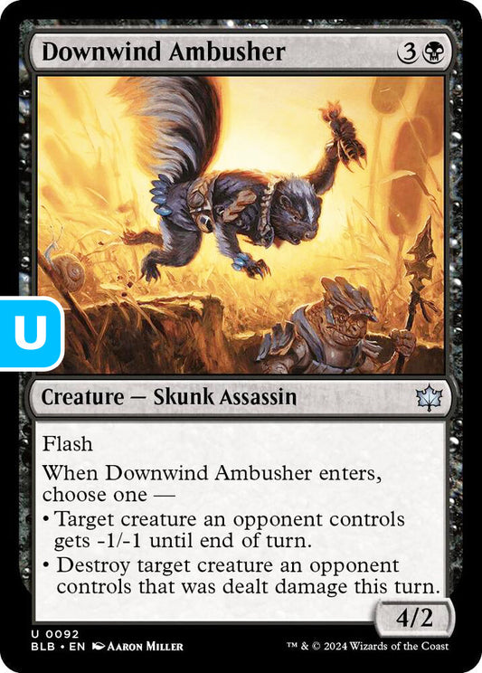 Downwind Ambusher BLB Creature Skunk Assassin NM