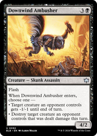 Downwind Ambusher BLB Creature Skunk Assassin NM