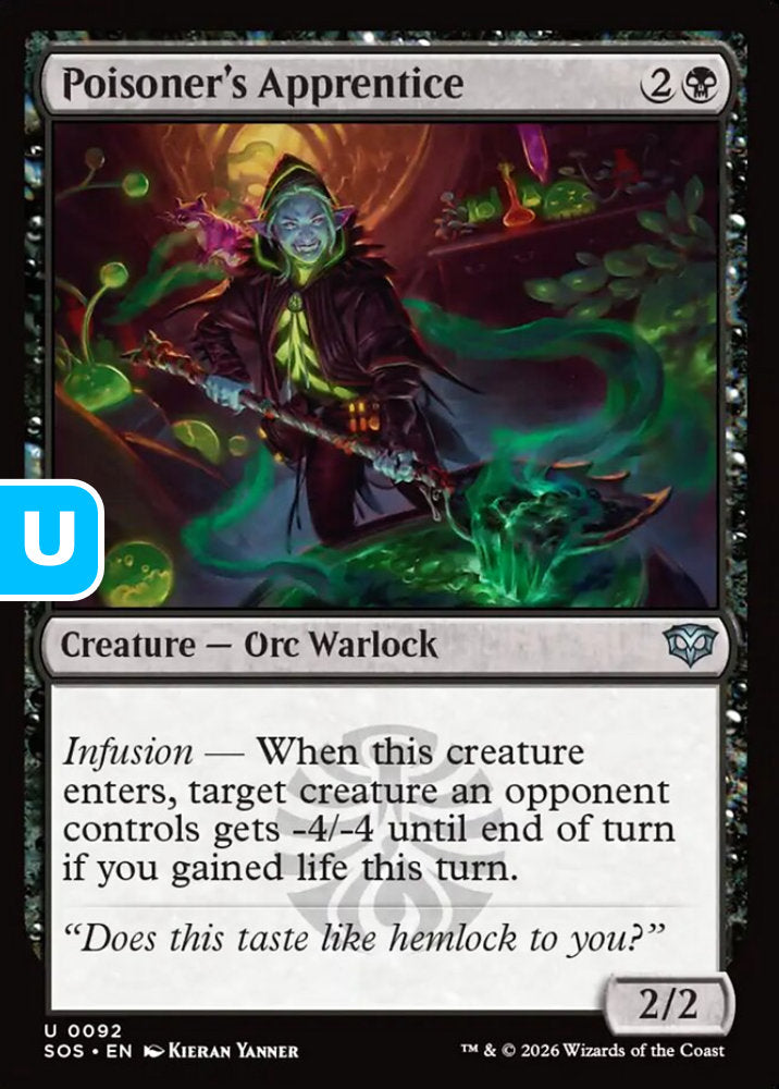 Poisoner's Apprentice SOS Creature Orc Warlock NM