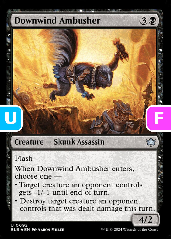 Downwind Ambusher BLB Creature Skunk Assassin *Foil* NM