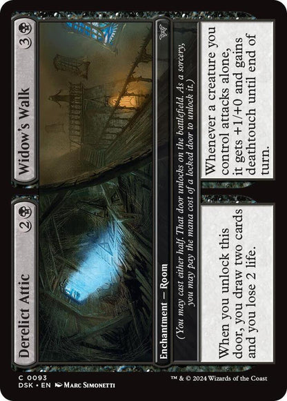 Derelict Attic // Widow's Walk DSK Enchantment Room NM