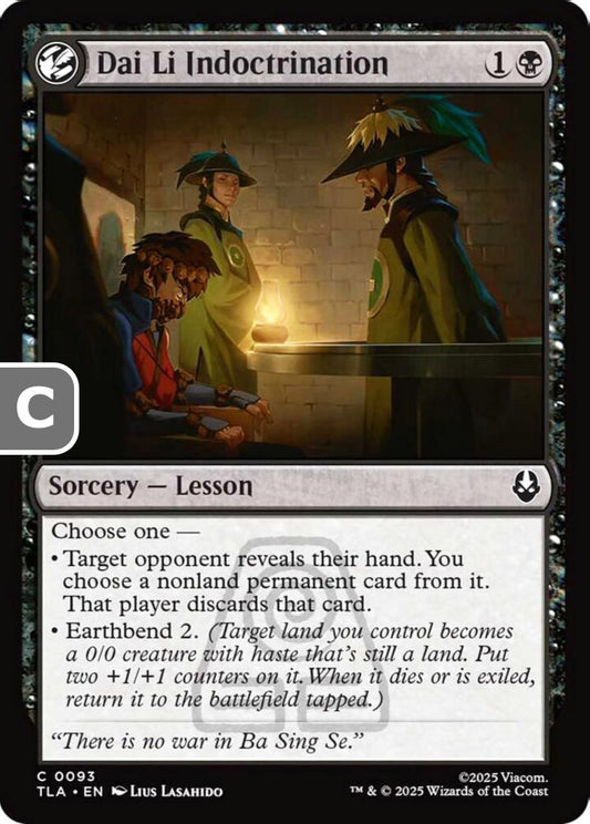 Dai Li Indoctrination TLA Sorcery Lesson NM