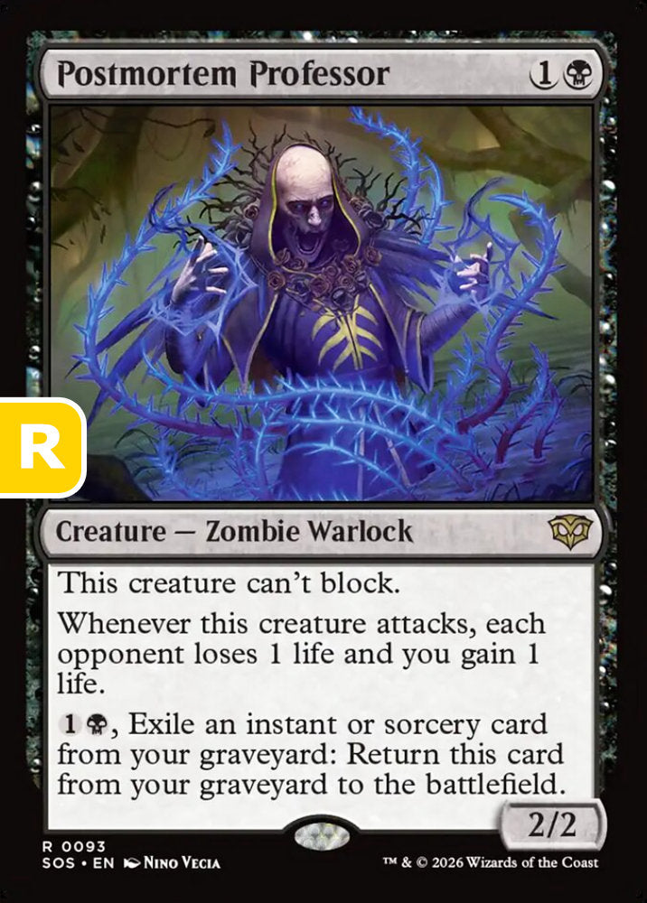 Postmortem Professor SOS Creature Zombie Warlock NM