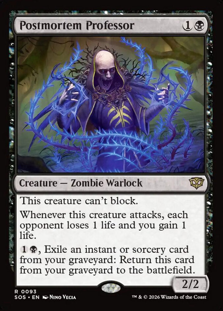 Postmortem Professor SOS Creature Zombie Warlock NM