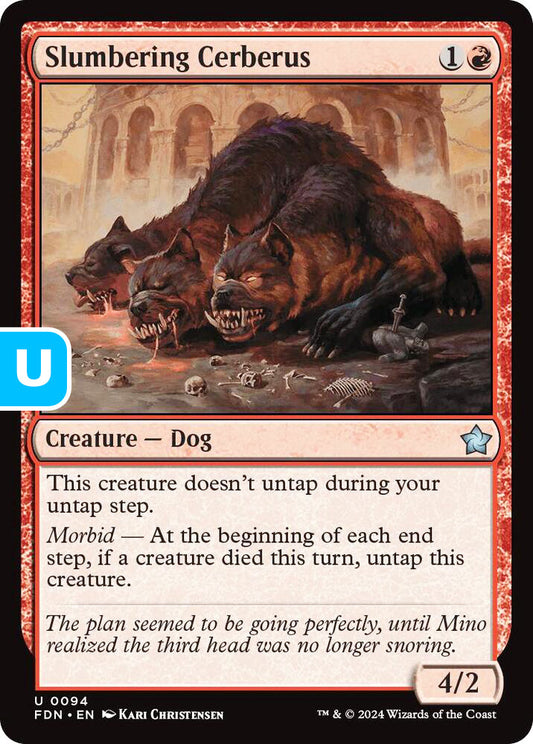 Slumbering Cerberus FDN Creature Dog NM