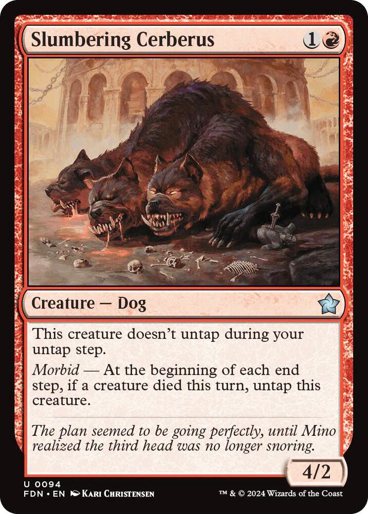 Slumbering Cerberus FDN Creature Dog NM
