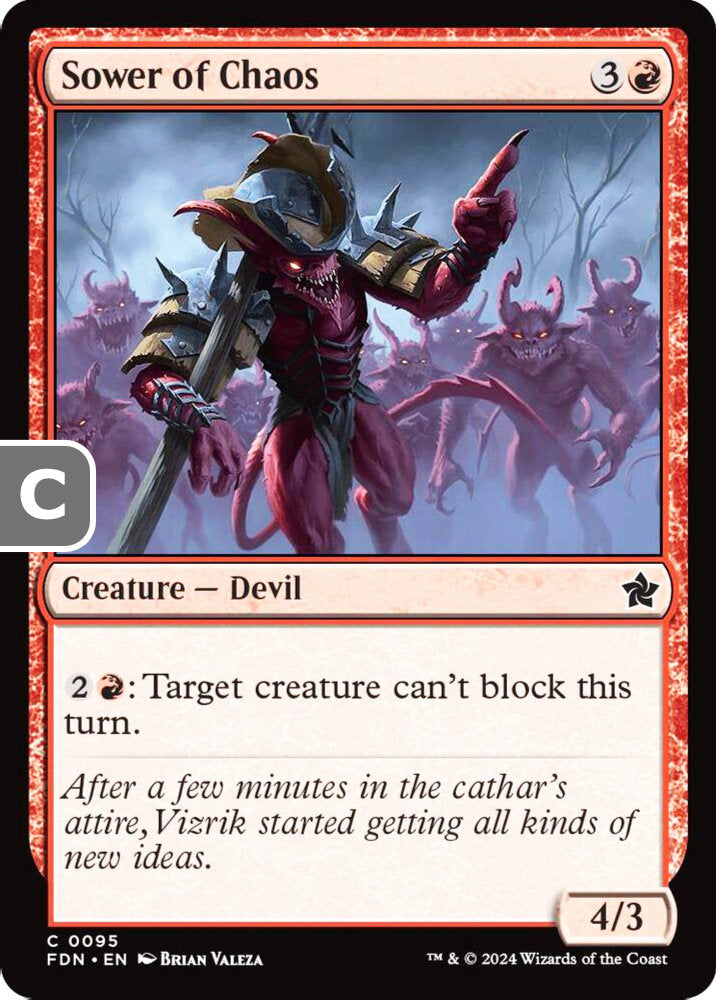 Sower of Chaos FDN Creature Devil NM