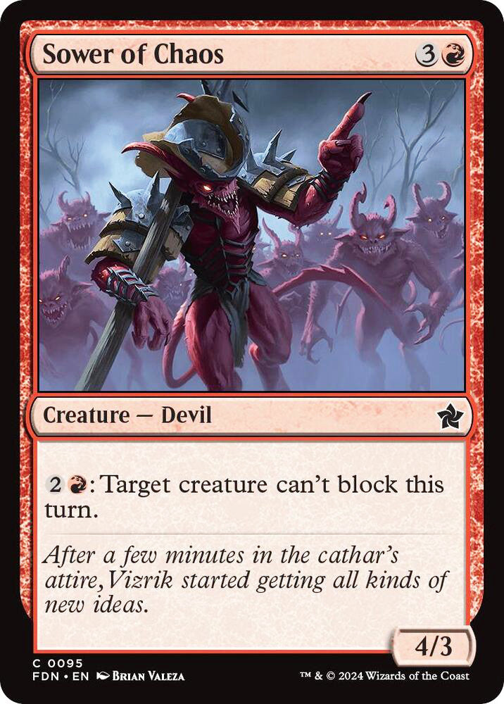 Sower of Chaos FDN Creature Devil NM