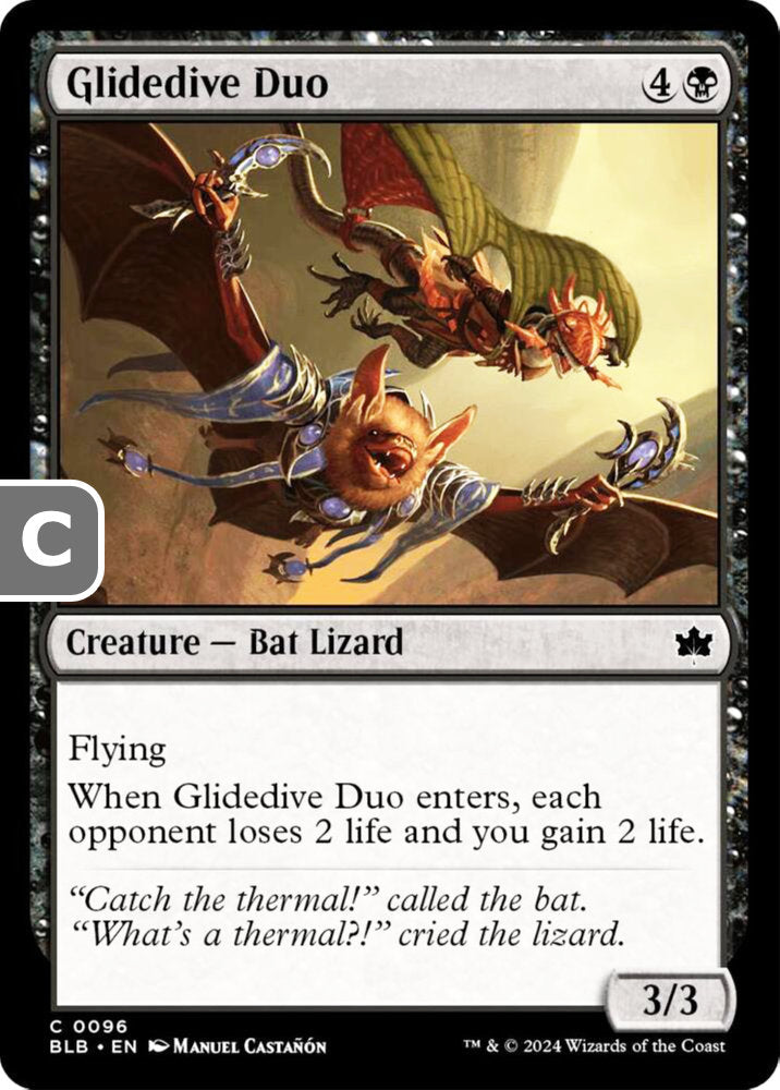 Glidedive Duo BLB Creature Bat Lizard NM