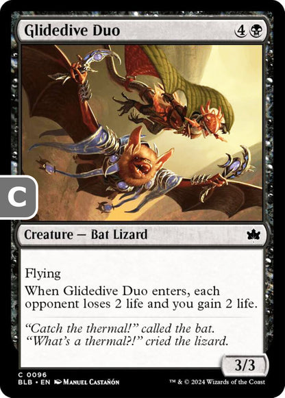 Glidedive Duo BLB Creature Bat Lizard NM