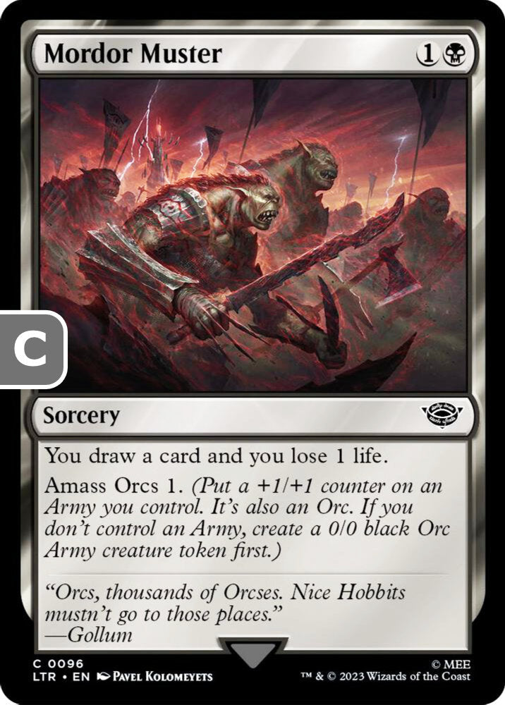 Mordor Muster LTR Sorcery  NM