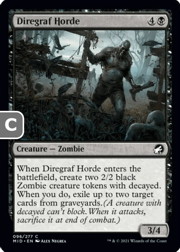 Diregraf Horde MID Creature Zombie NM