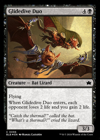 Glidedive Duo BLB Creature Bat Lizard *Foil* NM