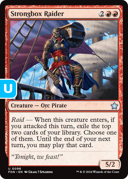 Strongbox Raider FDN Creature Orc Pirate NM