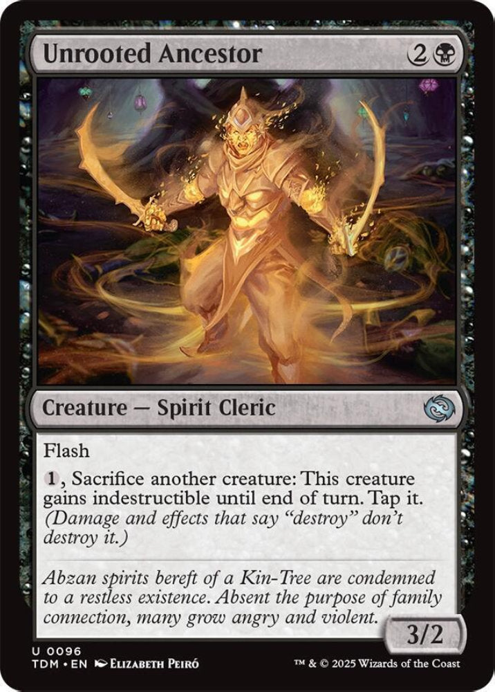Unrooted Ancestor TDM Creature Spirit Cleric NM