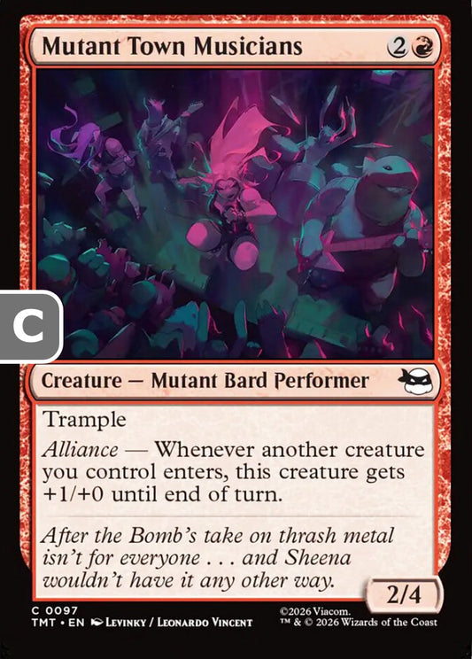 Mutant Town Musicians TMT Creature Mutant Bard Performer NM