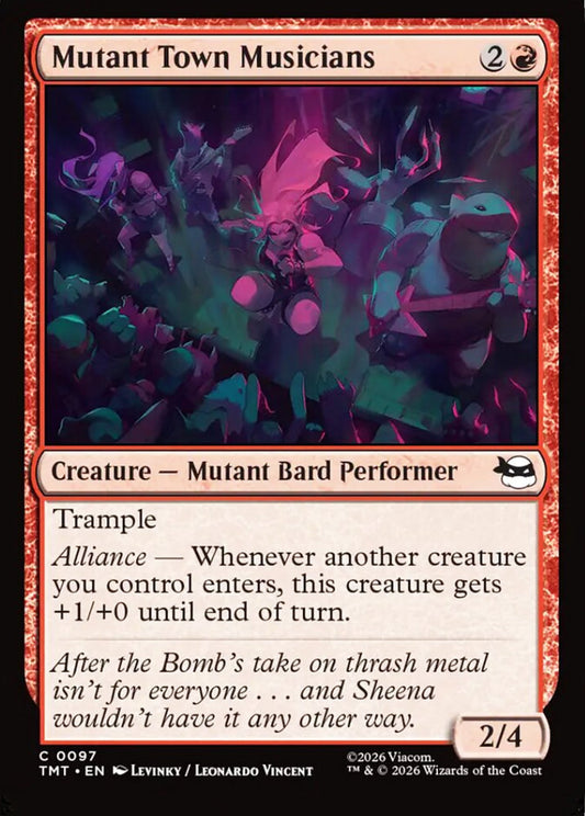 Mutant Town Musicians TMT Creature Mutant Bard Performer NM