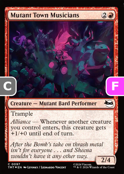 Mutant Town Musicians TMT Creature Mutant Bard Performer *Foil* NM