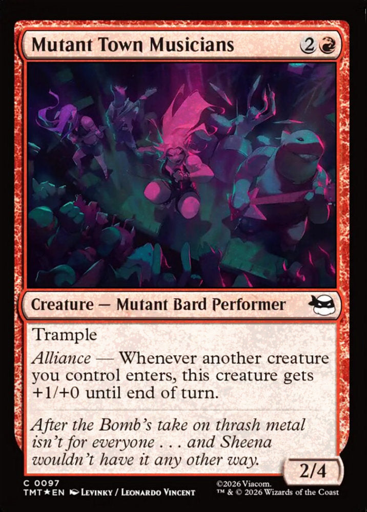 Mutant Town Musicians TMT Creature Mutant Bard Performer *Foil* NM