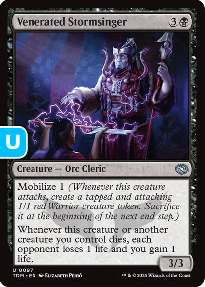 Venerated Stormsinger TDM Creature Orc Cleric NM
