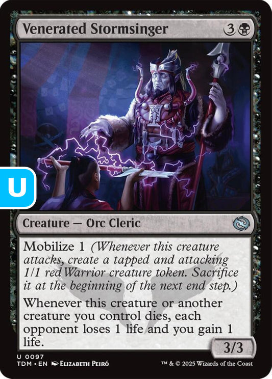 Venerated Stormsinger TDM Creature Orc Cleric NM
