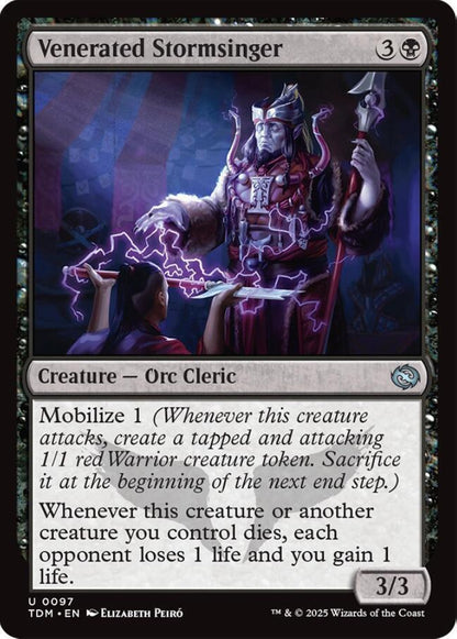 Venerated Stormsinger TDM Creature Orc Cleric NM