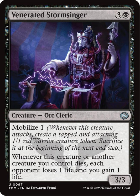 Venerated Stormsinger TDM Creature Orc Cleric NM