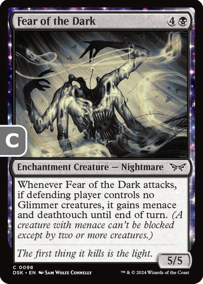 Fear of the Dark DSK Enchantment Creature Nightmare NM