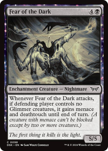 Fear of the Dark DSK Enchantment Creature Nightmare NM