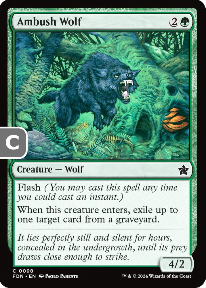 Ambush Wolf FDN Creature Wolf NM