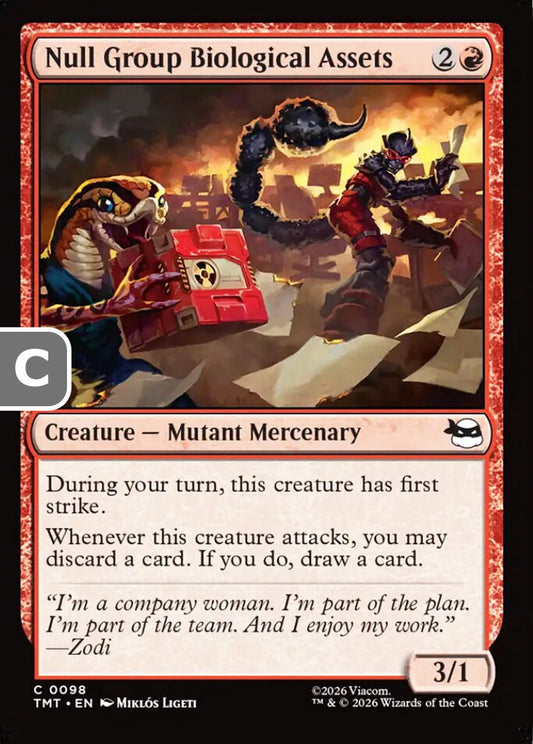Null Group Biological Assets TMT Creature Mutant Mercenary NM
