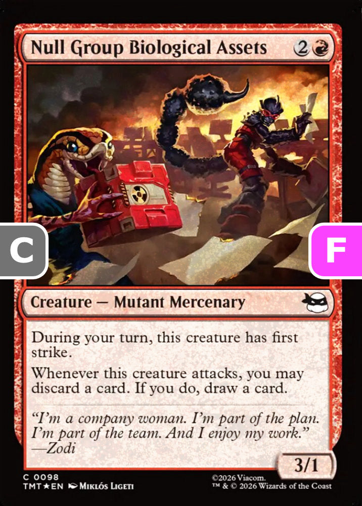 Null Group Biological Assets TMT Creature Mutant Mercenary *Foil* NM