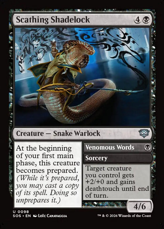 Scathing Shadelock SOS Creature Snake Warlock NM