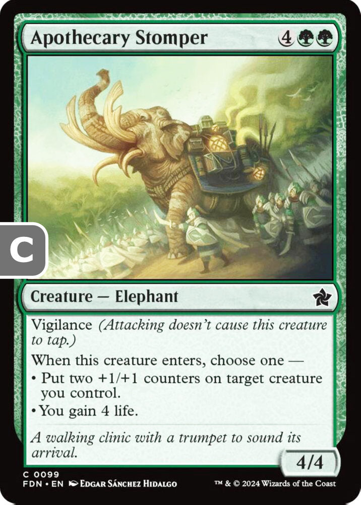 Apothecary Stomper FDN Creature Elephant NM