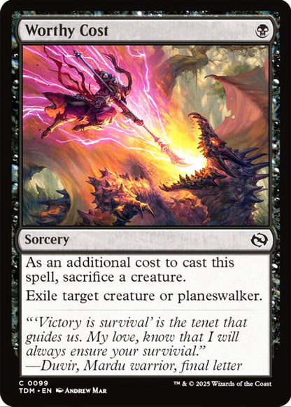 Worthy Cost TDM Sorcery  NM