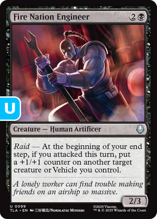 Fire Nation Engineer TLA Creature Human Artificer NM
