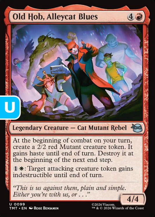 Old Hob, Alleycat Blues TMT Legendary Creature Cat Mutant Rebel NM
