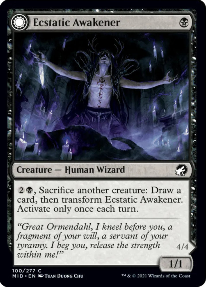 Ecstatic Awakener/Awoken Demon MID Creature Human Wizard/Demon NM