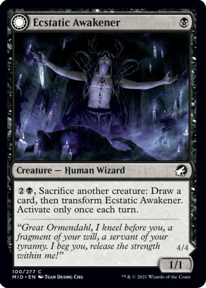 Ecstatic Awakener/Awoken Demon MID Creature Human Wizard/Demon NM