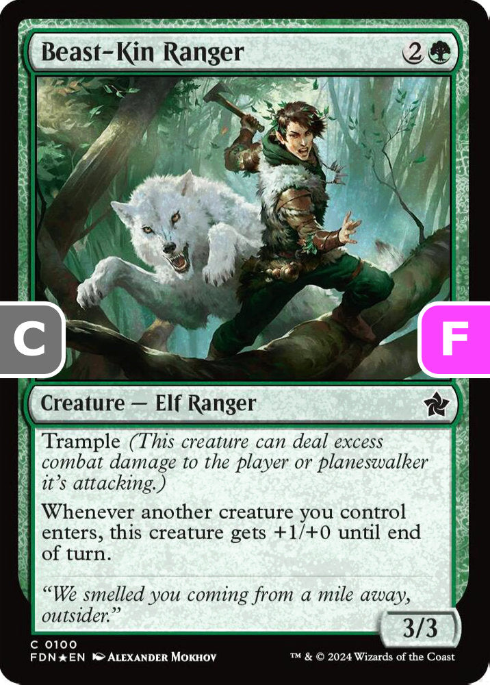 Beast-Kin Ranger FDN Creature Elf Ranger *Foil* NM