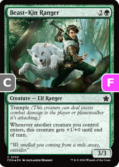 Beast-Kin Ranger FDN Creature Elf Ranger *Foil* NM