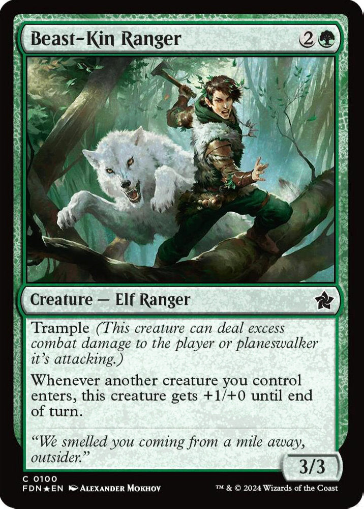 Beast-Kin Ranger FDN Creature Elf Ranger *Foil* NM