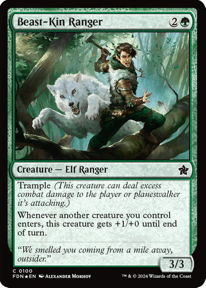 Beast-Kin Ranger FDN Creature Elf Ranger *Foil* NM