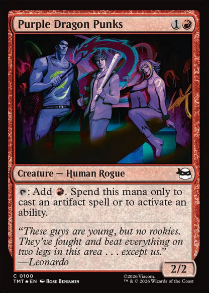 Purple Dragon Punks TMT Creature Human Rogue *Foil* NM