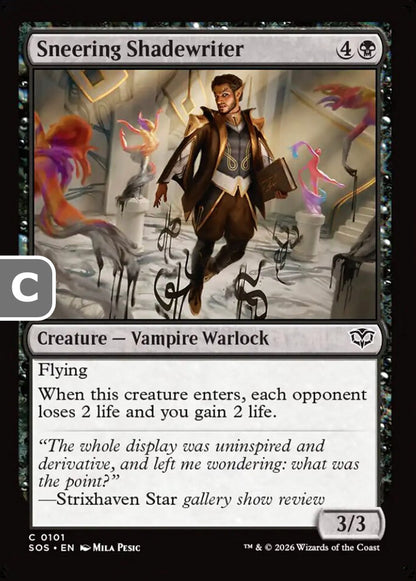 Sneering Shadewriter SOS Creature Vampire Warlock NM