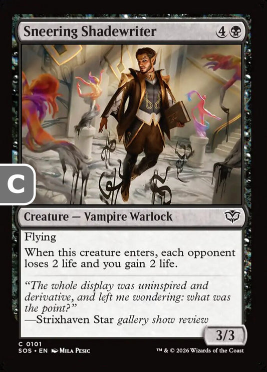 Sneering Shadewriter SOS Creature Vampire Warlock NM