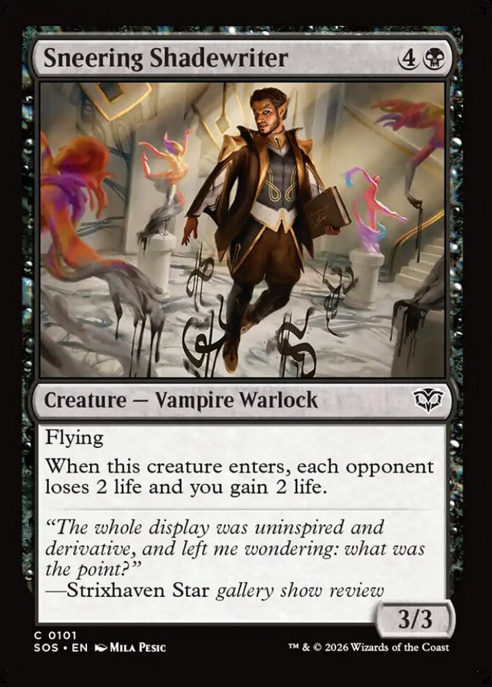 Sneering Shadewriter SOS Creature Vampire Warlock NM