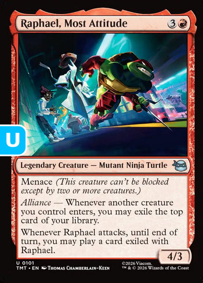Raphael, Most Attitude TMT Legendary Creature Mutant Ninja Turtle NM