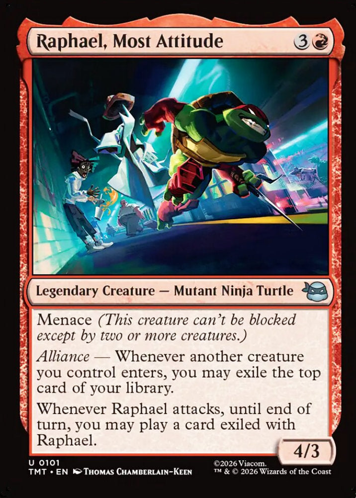 Raphael, Most Attitude TMT Legendary Creature Mutant Ninja Turtle NM