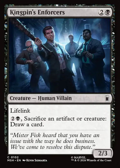 Kingpin's Enforcers MSH Creature Human Villain NM